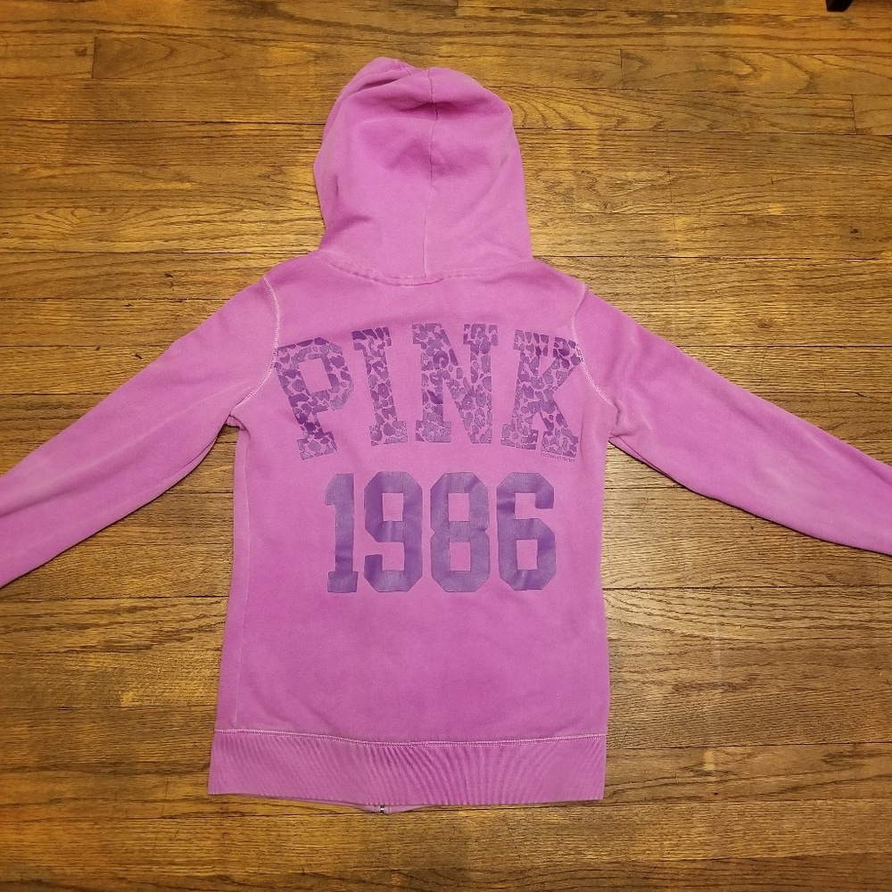 PINK Victoria's Secret Pink-Purple Zip Hoodie XS